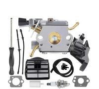 Joint Etanchéité Carburateur Jeu De Filtres À Air Et Carburant Pour Carburateur Pour Husqvarna 445 450 445E 450E CS2245S 506450401 Tronçonneuse Pour ZAMA C1M-EL37B 506450401(2 C1M-EL37B kit)