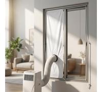 Joint Fenêtre Climatiseur Portable 200cm Polyester Joint Fenêtre(2M) | Polyester , de serrage ajustable, air chaud, pour idéal été, 200cm longueur