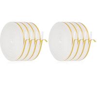 Joint Fenetre Isolation Anti Froid, 20m Joint Porte d'entrée Mousse Adhésif 6 x 3mm Bande Etancheite Autocollante Isolant Fenêtre Contre le vent, Anti pluie, Anti-bruit (Blanc) (Lot de 2)