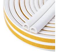 Joint Fenêtre Isolation, Joint Porte de Mousse Adhésive, Joint Isolation du bruit et Froid, Anti-glisse, Bande Caoutchouc Anti-froid Antichoc, total 10m Blanc