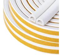 Joint Fenêtre Isolation, Joint Porte de Mousse Adhésive, Joint Isolation du bruit et Froid, Anti-glisse, Bande Caoutchouc Anti-froid Antichoc, total 20m Blanc