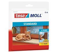 tesa Joint en bande tesamoll 05559-00101-00 – Joint mousse caoutchouc autoadhésif 6 m x 9 mm Marron