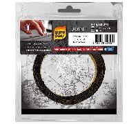 Joint Noir Pyrofeu Plat 10x2,0mm, longueur 2,5m, avec adhesif