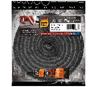 Joint Noir Pyrofeu Rond diam 15mm, longueur 2,5m, avec colle
