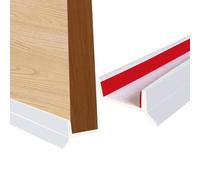 Joint Plinthe Cuisine Profil D’étanchéité pour Socle Cuisine pour Plinthe de 15mm 16mm 17mm pour Bas de Plinthe Sous Placard (Blanc, 4M)