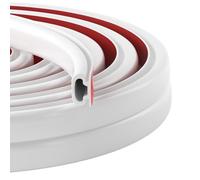 Joint Porte Fenetre Isolation et Phonique, Forme D Caoutchouc Joint de Porte, Autocollante Bande D'étanchéité Anti Froid Isolant Thermique, pour Joint porte entree, Fenetre (Blanc, 15M)