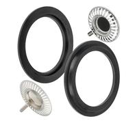 Joint pour panier-filtre de rechange, 2 pièces, compatible avec FRANKE 133.0024.173, pour garnitures d'écoulement 3,5" avec panier-filtre No. d'art. 900769020, 133.0005.684, 900769021, 133.0005.685