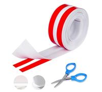 Joint Salle de Bain Auto-Adhésif PVC Blanc - Ruban d'Étanchéité - Alternative au Silicone Anti-Moisissure pour Baignoire, Douche & Cuisine - Pli Central 180°, Pose Sans Outil (White, 4M X 38mm 1pcs)