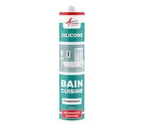 Joint Silicone Salle de Bain, Douche, Baignoire 300 ml x 1 Transparent | Joint Sanitaire Étanche, Anti-Moisissures, pour Douche, Baignoire, Carrelage et Béton Ciré, Int/Ext - Arcane Industries