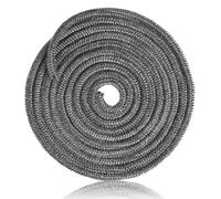 Joint Tressé pour Insert et Poêle, Joint Noir en Fibre de Verre, Imprégnée de Graphite, Joint d'Étanchéité en Fibre de Verre, Corde de Joint de Cheminée Remplacement (10MMX2.5M)