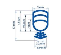 Joint UNIVERSEAL noir pour PVC 25m - ELLEN - 6111193