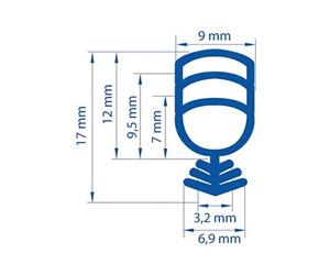 Joint UNIVERSEAL noir pour PVC 25m - ELLEN - 6111193