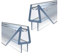 Joints d'étanchéité pour cabines de douche - Joint d'étanchéité pour vitrage - Assure l'étanchéité - Double lèvres - 2 x 100 cm - Transparent