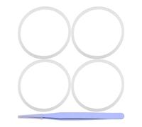 Joints Oz Bouteille Silicone pour D'étanchéité Verre 16 à 20 Blanc | Anneau Élastique pour Bouteille, Joints de Couvercle, avec Pince à Épiler