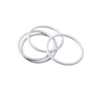 Joints toriques en PTFE, résistants à la corrosion, Diamètre du fil 2.4mm Diamètre intérieur 7.2mm Diamètre extérieur 12mm, Paquet de 10, Blanc, 2.4x7.2x12mm