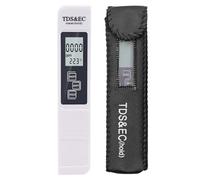 JOJIDE Testeur numérique de qualité de l'eau, Blanc, TDS EC, Plage de Compteur 0 à 9990, testeur Multifonctionnel de pureté de l'eau, température PPM, 1 pièce(White with Backlight)