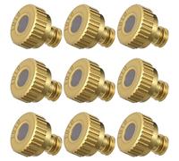 jojofuny 10 Pièces Buse D'arrosage Basse Pression en Cuivre 0, 1mm pour | Brumisateur Or, Installation Simple, Irrigation Serrage et Rafraîchissement Extérieur
