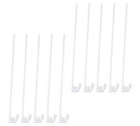jojofuny 10 Pièces Mât de Drapeau de Voiture Amovible Mât de Drapeau pour Véhicule 44cm Plastique Blanc Fixation à Clip Prise Ferme Installation Facile de Voiture