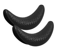 jojofuny 2 Pièces Repose-nuque pour Lavabo de Salon en Caoutchouc Noir, Coussin Crescent Shape Antidérapant, Confortable pour Bac à Shampoing en Usage Professionnel ou Personnel