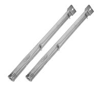 jojofuny 2 Pièces Tube de Brûleur de Gril en Acier Inoxydable 40, 2cm | Ports de Flamme Espacés, Surface Polie, Usage Maison ou Professionnel, Argenté