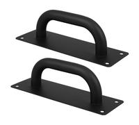 jojofuny 2 Poignées de Porte Push Pull en Acier Inoxydable Noir | Plaque Épaissie, Entraxes 45mm et 180mm, Prise Ergonomique, pour Portes Coulissantes, Bureaux et Restaurants