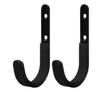 jojofuny 2pièces Crochets Muraux Métal Robustes pour Suspension Polyvalente de Planche à Repasser et Serviettes Patère Murale Décorative Noire pour Cuisine et Salle de Bain