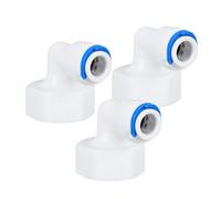 jojofuny 3 Pièces Raccord de Purificateur D'eau à Connexion Rapide 25mm | Adaptateur D'interface pour Système D'osmose Inverse, Retrait Facile, Usage Maison et École, Lot Unique