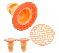 jojofuny 3 Pièces Stoppeur de Cheveux pour Bonde de Sol de 38-48mm, Couvercle de Filtre en Abs et Caoutchouc, Prévient les Mauvaises Odeurs, pour Éviers de Salle de Bain et Buanderie