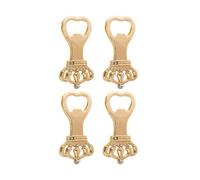 jojofuny 4 Pièces Ouvre-bouteille Manuel en Métal Or Forme Couronne, Multifonction Adapté à Plusieurs Tailles de Bouchons, pour Maison, Bar et Fête
