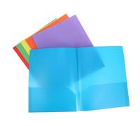 jojofuny 6 Dossiers à Poches en Plastique Pp A4 avec Double Pince, Organiseurs de Documents pour Bureau et Projets, Grosse Capacité, Lot de 6 Pièces Polyvalent