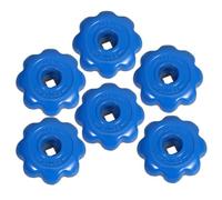 jojofuny 6 Pièces Manette pour Bouteille de Gaz en Aluminium Bleu, Forme Arrondie, Contrôle et Prévention du Desserrage, pour Cabines Étanches et Laboratoires