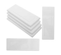 jojofuny 6 Pièces Plastique Plaque Murale Vierge Blanc, pour Boîte 118/120 | Cache Discret, Étanche et Simple à Poser, pour Mises à Jour de Bureaux et Locaux Publics