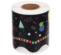 jojofuny Autocollant de Bordure Délicat Noir pour Tableau Noir et Panneau D'affichage, Auto-adhésif en Cuivre, Facile à Découper, pour Maternelle et Fête, Rouleau Unique