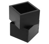 jojofuny Boîte à provisions ménagères en bois, lot de 2 boîtes à saké japonaises noires, coffret de rangement élégant et facile à transporter pour housewarming
