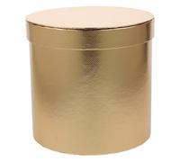 jojofuny Boîte Ronde pour Fleurs Dorée, Mini Jardinière en Carton Couvercle, Coffret Présent pour Petits Bouquets, Emballage Cylindrique, pour Mariage et Fête