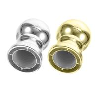 jojofuny Boule de Finition Élégante Ornement Résistant à l'usure 2 Pièces en ABS Installation Facile pour Partie Supérieure du Mât de Drapeau pour Décoration Extérieure