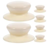 jojofuny Bouton du couvercle du pot 6 Pièces Mini Boutons de Couvercle de Casserole en Plastique Beige Toucher Confortable Haute Résistance la Chaleur pour Couvercles de Plusieurs styles