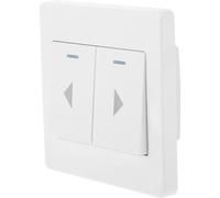 jojofuny Bouton Poussoir Mural Abs Blanc à 2 Boutons pour Porte de Garage Commerciale, Commutateur de Contrôle pour Rideau de Fenêtre, Installation Facile à Domicile