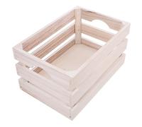 jojofuny Caisse de Rangement en Bois Blanche, Petite Caisse Rustique | Boîtes de Rangement, Panier Bois, Usage Maison et Vitrine, Forme Panier, Maintien Forme, Anti-gauchissement