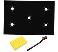 jojofuny Couvercles pour Plaques de Cuisson à Gaz en Fibre de Verre Ptfe avec Trou Central Prédécoupé, Protège-plaque de Cuisson Cuisine Quotidienne, 3 Pièces Couleur Aléatoire