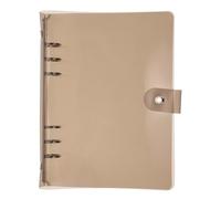 jojofuny Couverture de Classeur Pvc Noir Six Trous, Étui de Protection Solide pour Carnet de Notes Spirale, pour Bureau et École, Protège Documents Efficacement