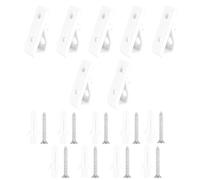 jojofuny Crochets de Fixation en Plastique et Fixation Solide Facile à Installer Blancs Lot de 8 Pièces pour Stores Enrouleurs pour Décoration Intérieure