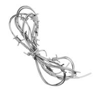 jojofuny Décoration Halloween Faux Fil Barbelé Argenté 2,5 M en PVC Léger Résistant pour Maison Hantée Fête D’épouvante Accessoires Décoratifs et Jouets de Farce