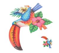 jojofuny Décoration Murale Fer De Toucan Art Animal Métal Pour Chambre Salon Et Jardin Artisanat De Oiseau à Suspendre