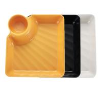 jojofuny Ensemble de 3 Plateaux de Service Carrés en Pp, Polyvalents et Pratiques, pour Snacks, Nouilles et Occasions Décoratives Diverses