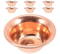 jojofuny Ensemble de 7 Coupes Décoratives en Cuivre pour Offrande Bouddhiste, Bol de Contemplation Multifonctionnel, Style Rétro Sophistiqué, pour Salle de Yoga et Événements Bouddhistes