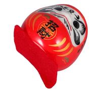 jojofuny Figurine Japonaise en Céramique Rouge Inspirée la Tradition pour Décoration de Bureau et Étude, Statuette Fengshui Amulette, Design Unique et Charmant pour Garçon et Filles