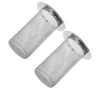 jojofuny Filtre de Vidange Attrape-cheveux en Acier Inoxydable 2pcs Rond Anti-colmatage Facile à Installer pour Évier et Bain Cuisine et Salle de Bain