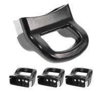 jojofuny Fournitures pour pots 4 pièces poignée de pot pratique en plastique noir antidérapante isolante pour autocuiseur et cuisine quotidienne