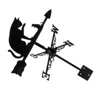 jojofuny Girouette pour Jardin en Acier Inoxydable Noir Installation Facile, Indicateur de Direction Vent Élégant et Fonctionnel pour Décoration Extérieure